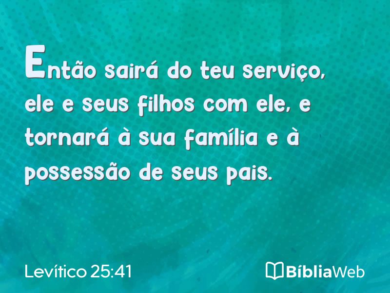 Levítico 25:41 em imagem para compartilhar