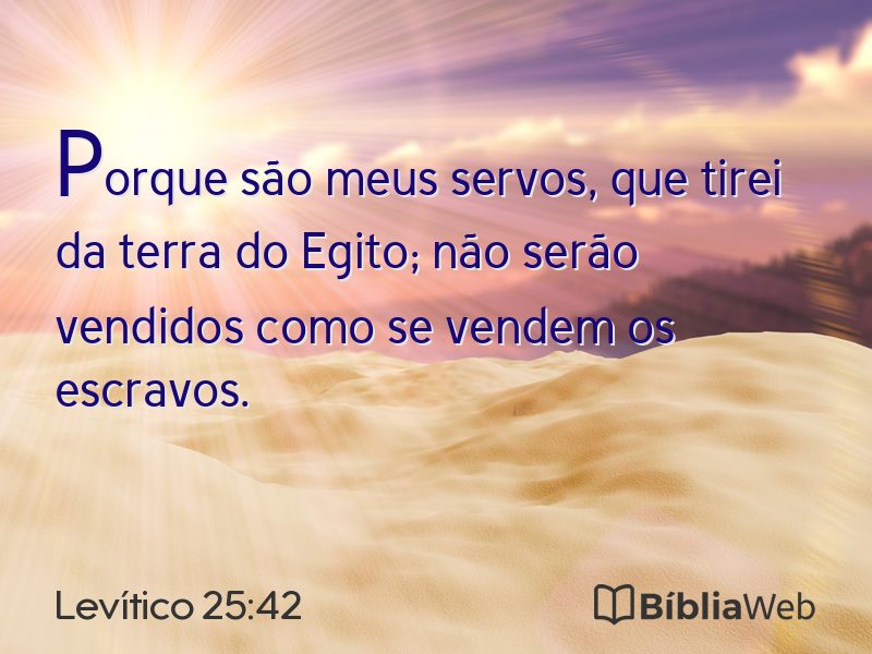 Levítico 25:42 em imagem para compartilhar