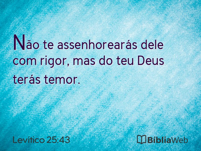 Levítico 25:43 em imagem para compartilhar