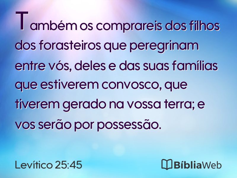 Levítico 25:45 em imagem para compartilhar