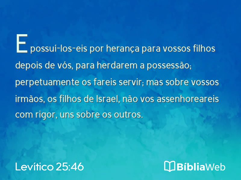 Levítico 25:46 em imagem para compartilhar