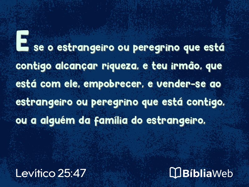 Levítico 25:47 em imagem para compartilhar