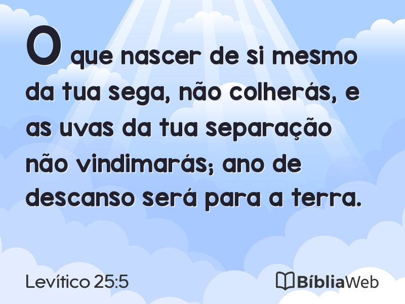 Levítico 25:5 em imagem para compartilhar