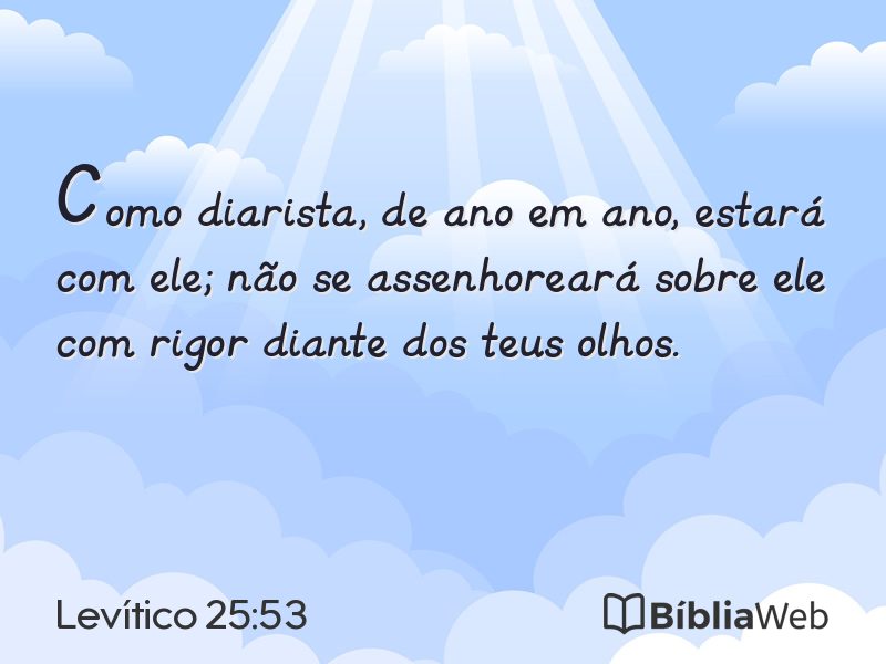 Levítico 25:53 em imagem para compartilhar