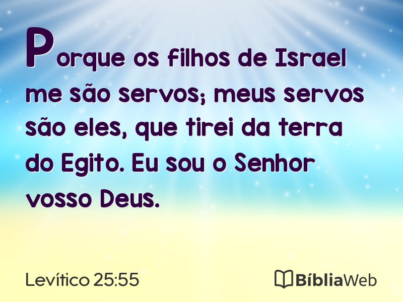 Levítico 25:55 em imagem para compartilhar