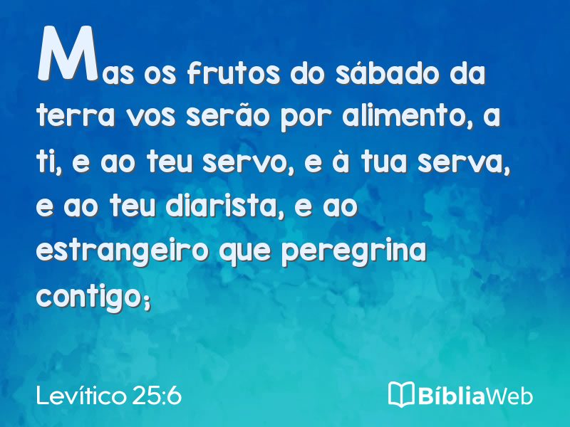 Levítico 25:6 em imagem para compartilhar