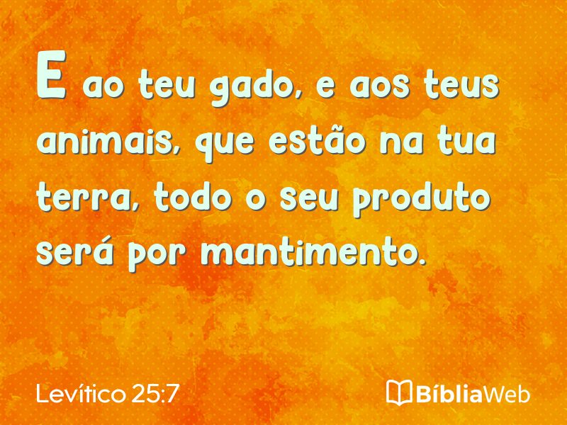 Levítico 25:7 em imagem para compartilhar