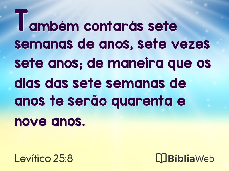 Levítico 25:8 em imagem para compartilhar