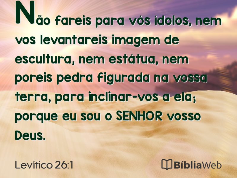 Levítico 26:1 em imagem para compartilhar