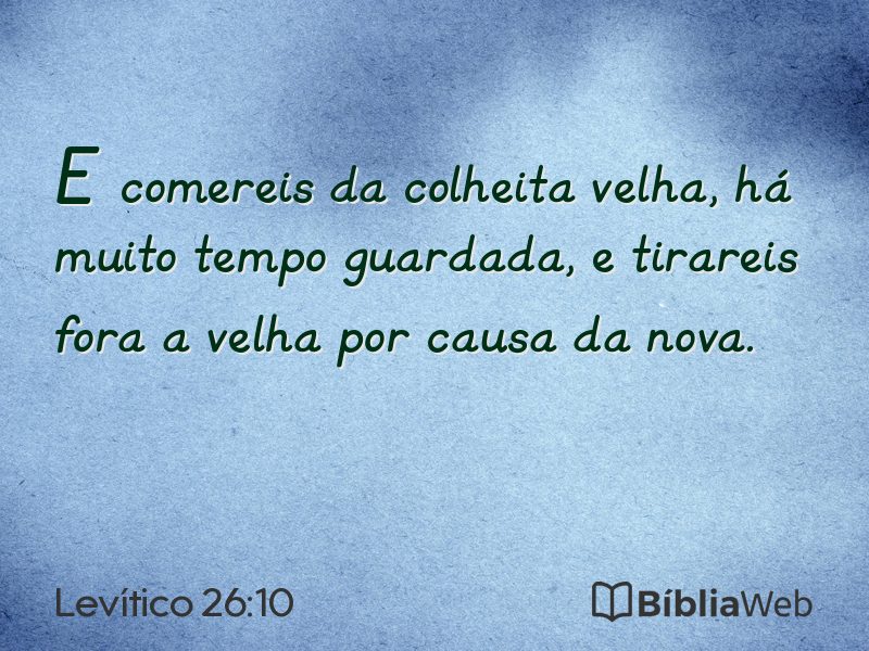 Levítico 26:10 em imagem para compartilhar