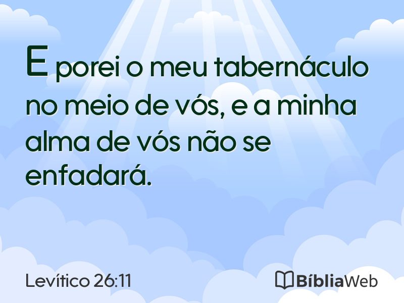Levítico 26:11 em imagem para compartilhar