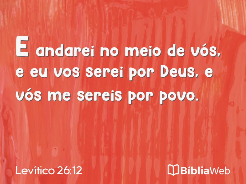 Levítico 26:12 em imagem para compartilhar