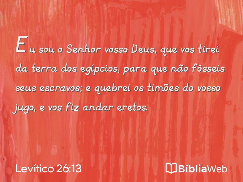 Levítico 26:13 em imagem para compartilhar