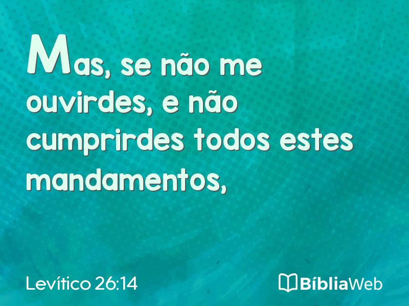 Levítico 26:14 em imagem para compartilhar