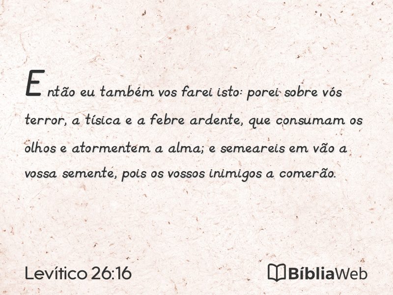 Levítico 26:16 em imagem para compartilhar