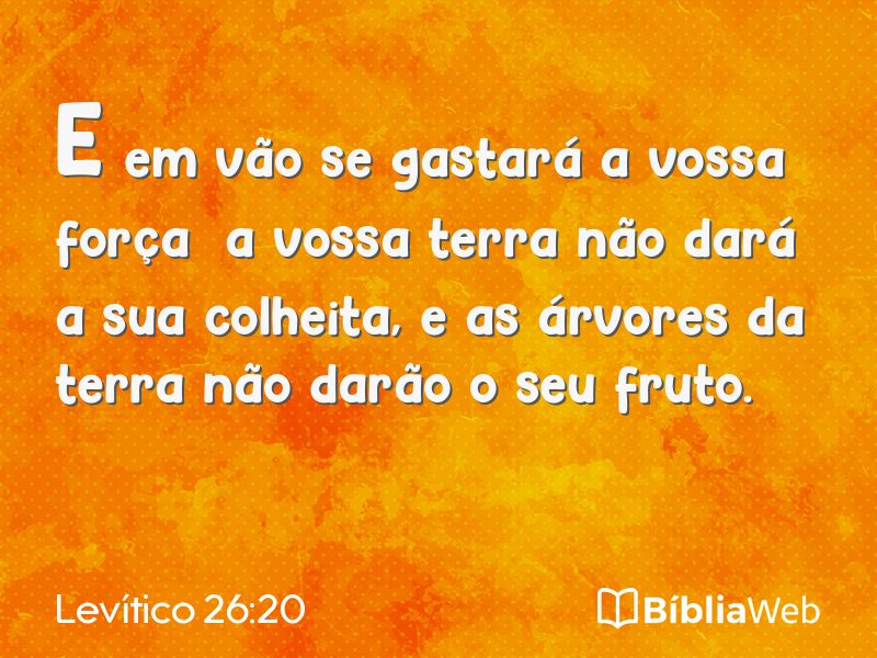 Levítico 26:20 em imagem para compartilhar