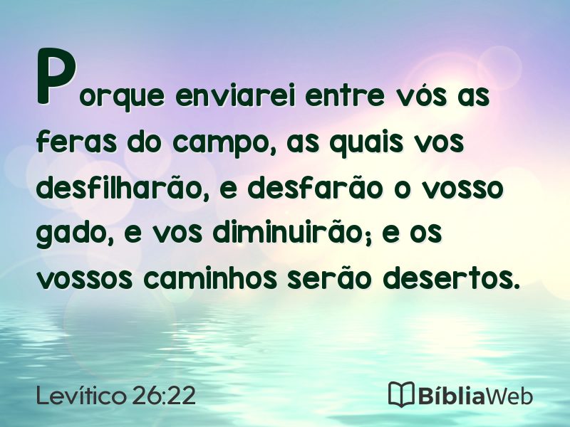 Levítico 26:22 em imagem para compartilhar