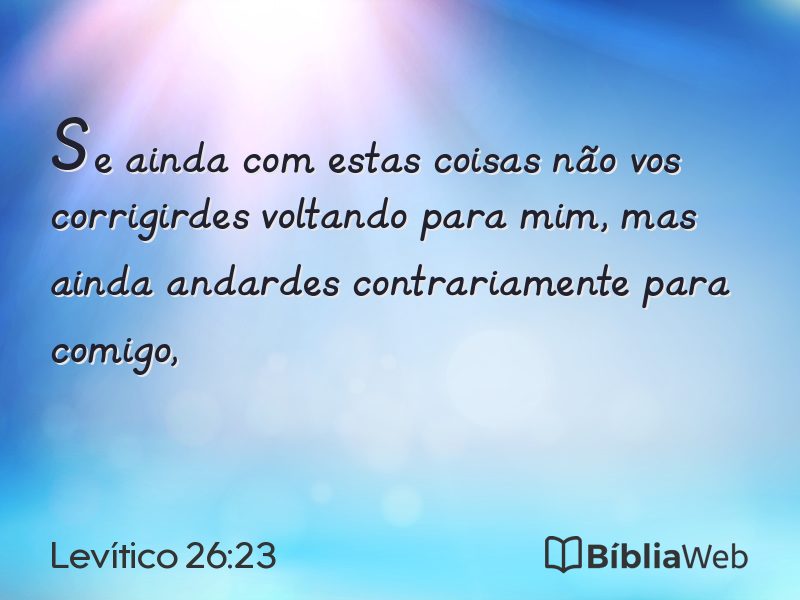 Levítico 26:23 em imagem para compartilhar