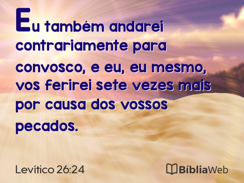 Levítico 26:24 em imagem para compartilhar