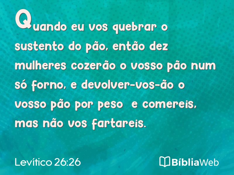 Levítico 26:26 em imagem para compartilhar