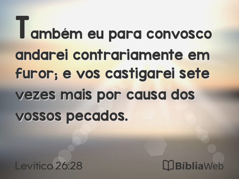 Levítico 26:28 em imagem para compartilhar