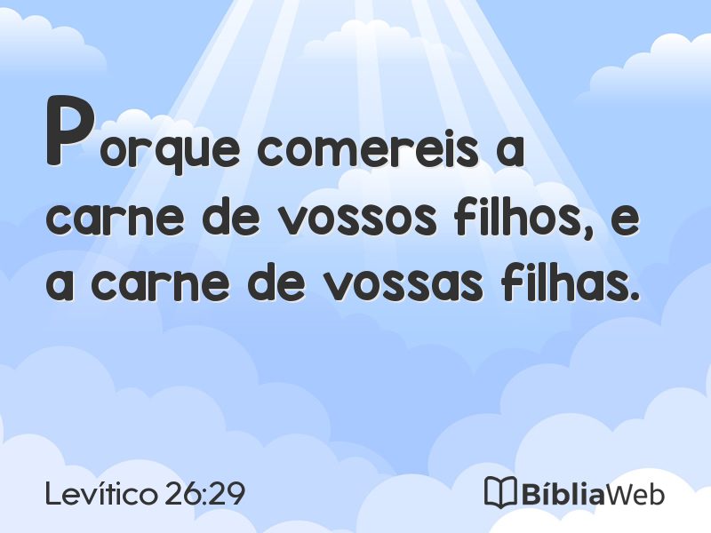 Levítico 26:29 em imagem para compartilhar