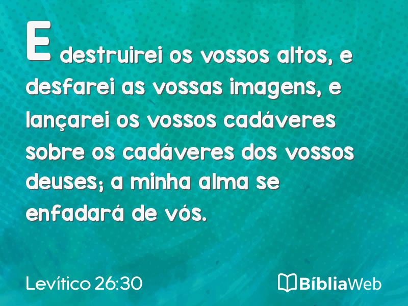 Levítico 26:30 em imagem para compartilhar