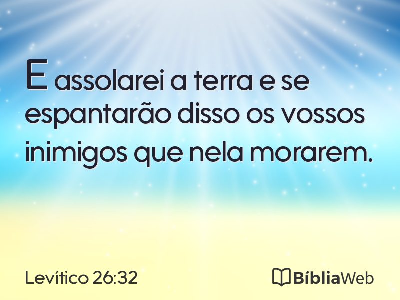 Levítico 26:32 em imagem para compartilhar
