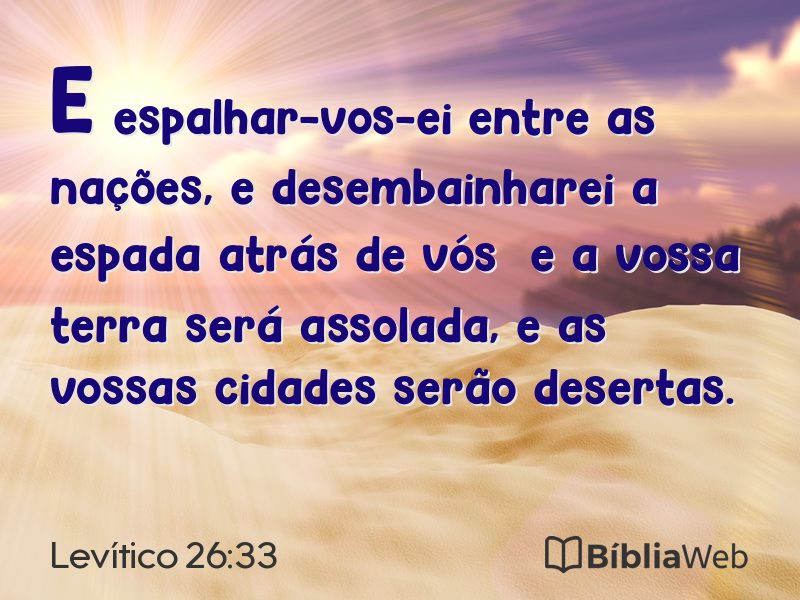 Levítico 26:33 em imagem para compartilhar