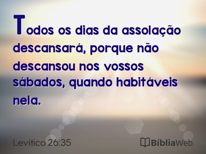 Levítico 26:35 em imagem para compartilhar