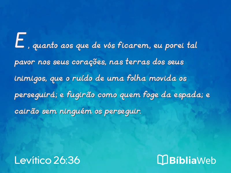 Levítico 26:36 em imagem para compartilhar