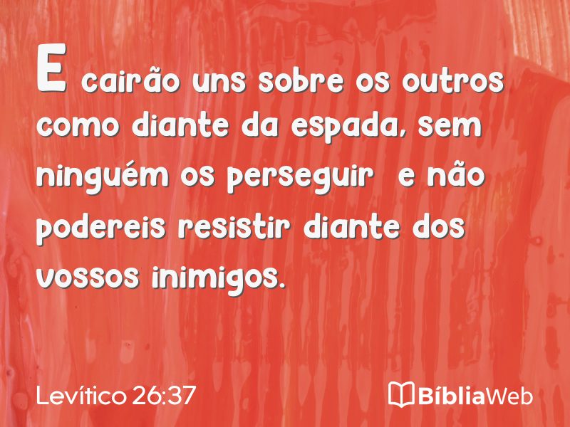 Levítico 26:37 em imagem para compartilhar