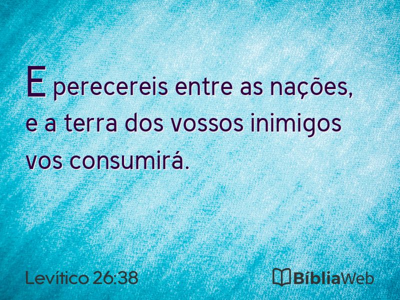 Levítico 26:38 em imagem para compartilhar