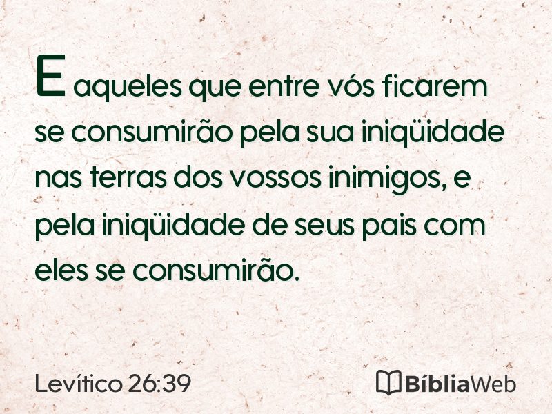 Levítico 26:39 em imagem para compartilhar