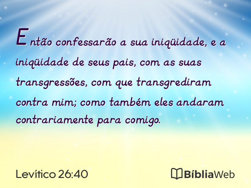 Levítico 26:40 em imagem para compartilhar