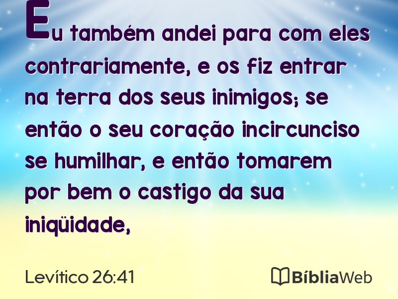 Levítico 26:41 em imagem para compartilhar