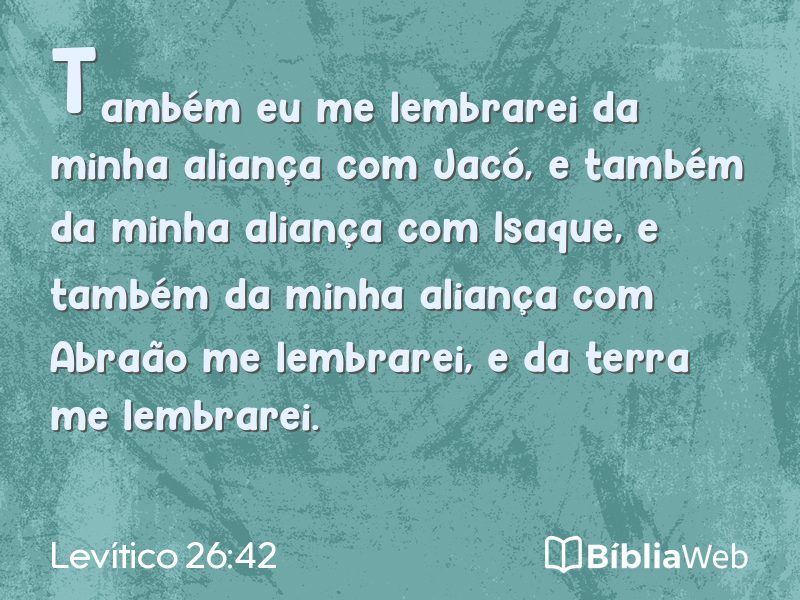 Levítico 26:42 em imagem para compartilhar