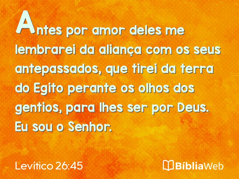 Levítico 26:45 em imagem para compartilhar