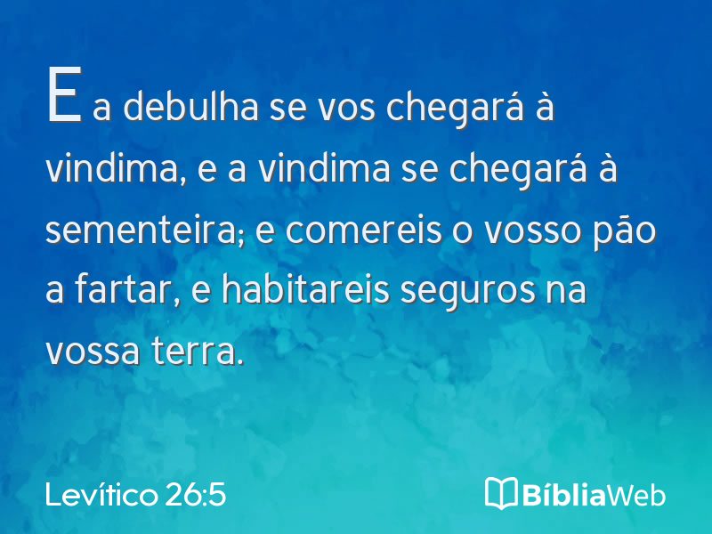 Levítico 26:5 em imagem para compartilhar