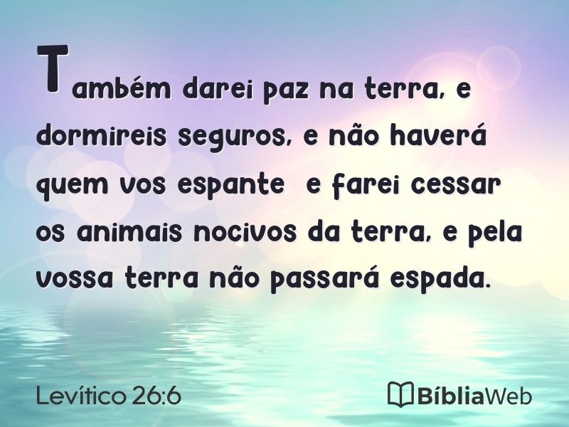 Levítico 26:6 em imagem para compartilhar