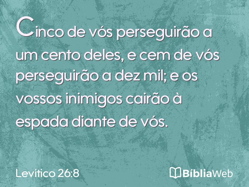 Levítico 26:8 em imagem para compartilhar
