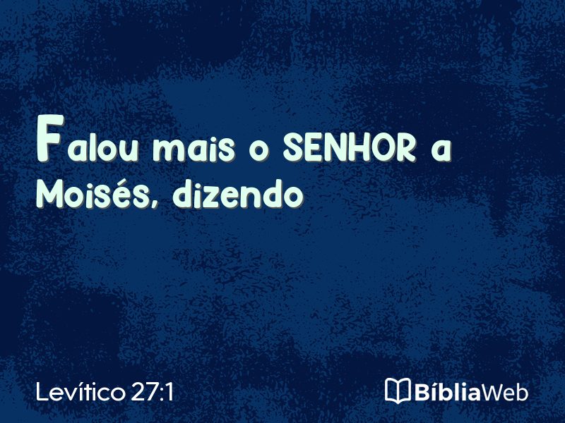 Levítico 27:1 em imagem para compartilhar