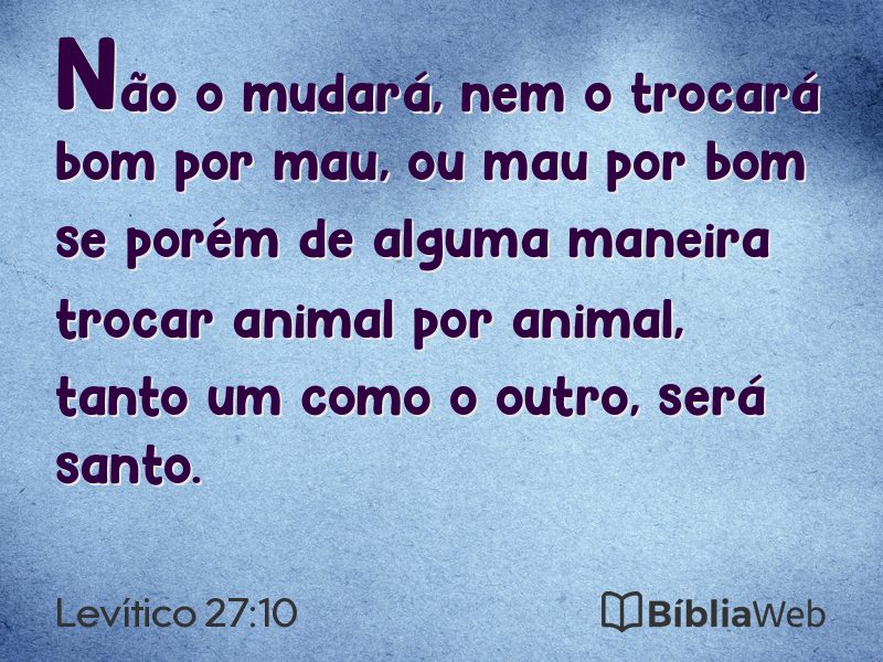 Levítico 27:10 em imagem para compartilhar