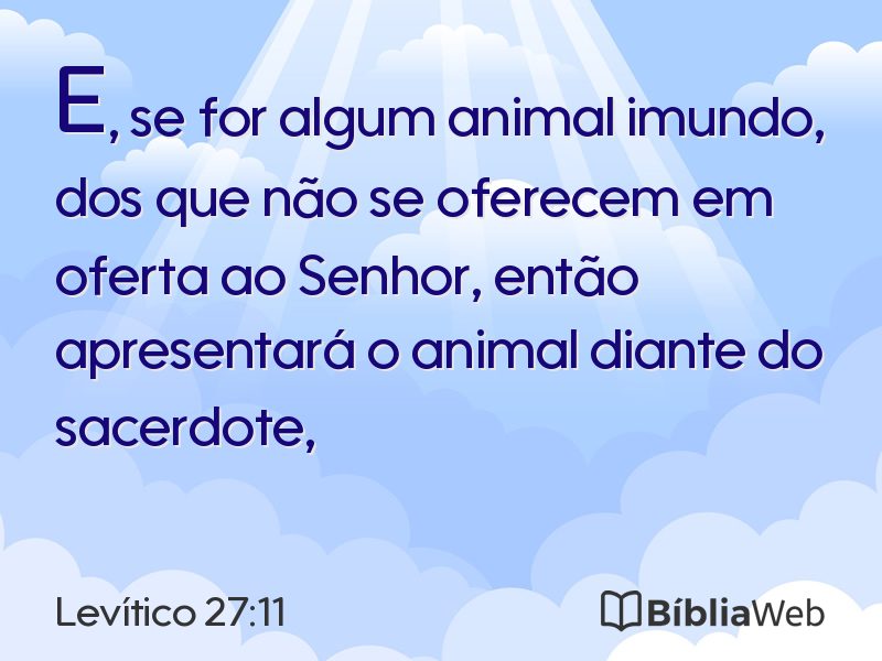 Levítico 27:11 em imagem para compartilhar
