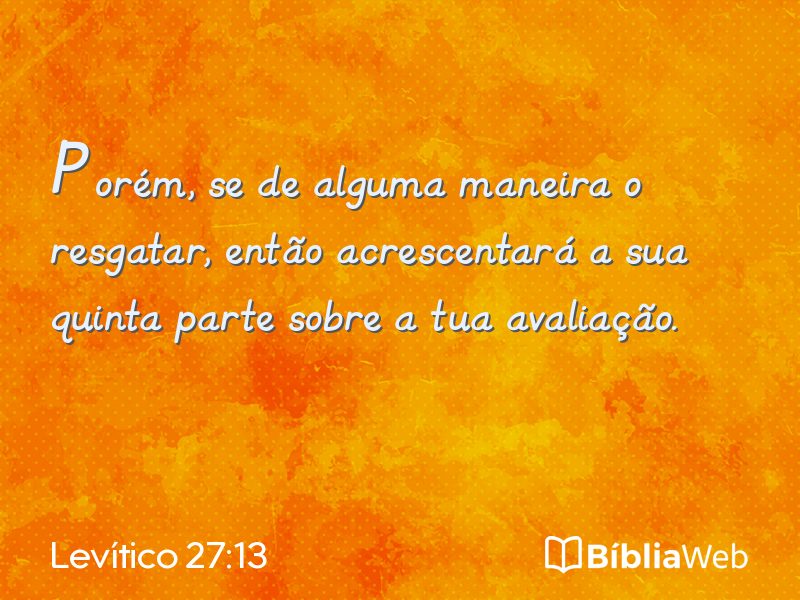 Levítico 27:13 em imagem para compartilhar