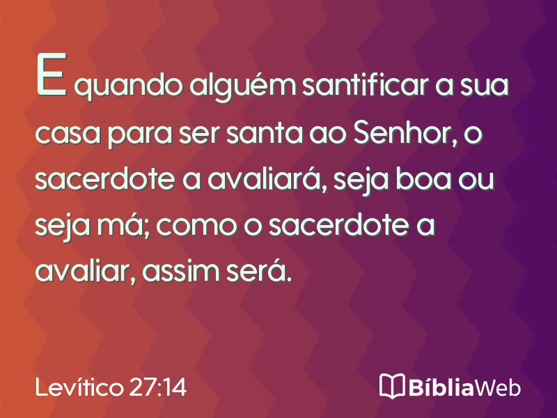 Levítico 27:14 em imagem para compartilhar