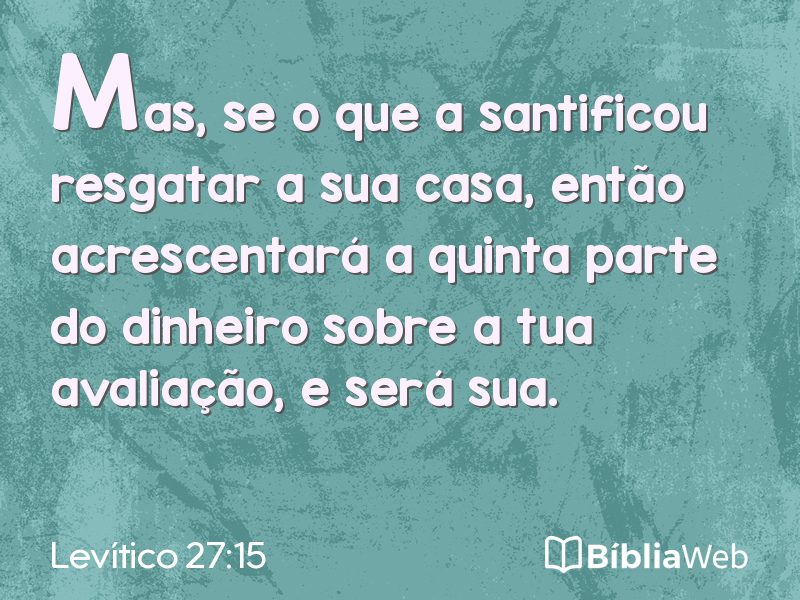 Levítico 27:15 em imagem para compartilhar