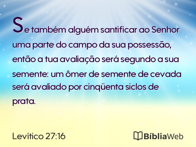 Levítico 27:16 em imagem para compartilhar
