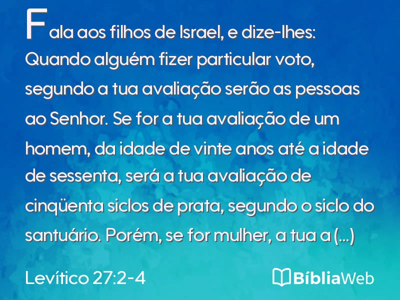 Levítico 27:2-4 em imagem para compartilhar