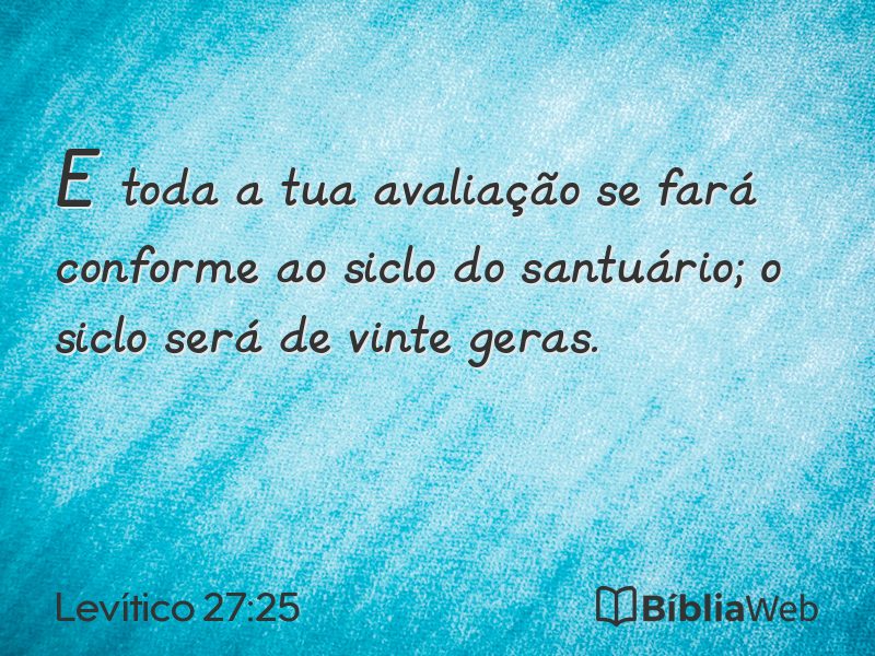Levítico 27:25 em imagem para compartilhar